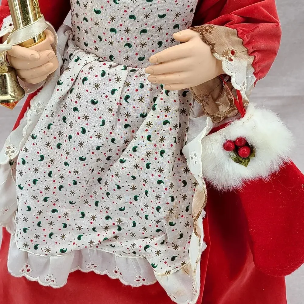 1995 Vintage Animated Telco MRS Santa Claus 24” Motionette Lighted, WORKS - READ